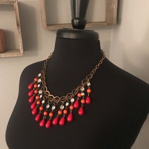 Francesca’s red, orange & gold necklace